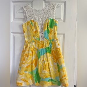 Lilly Pulitzer yellow rose First Impression Reagan dress